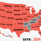 Illustration for article titled Map: Six Decades of the Most Popular Names for Girls, State-by-State